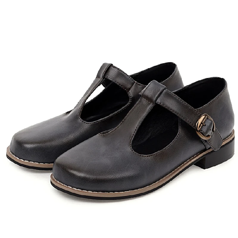 Vintage Loafers Oxfords Shoes For Women Casual Fashion Flats Student Footwear Creepers Shoes For Girls Large Size 45 48 Brand women oxford shoes