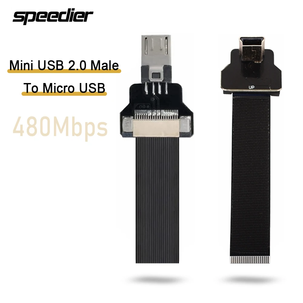 Fpv Micro-Mini / Up Angolato Mini Usb 2.0 Maschio A Micro Usb Cavo Fpc Piatto Sottile Per Stampante Scanner Disco Fpv Raspberry Pi