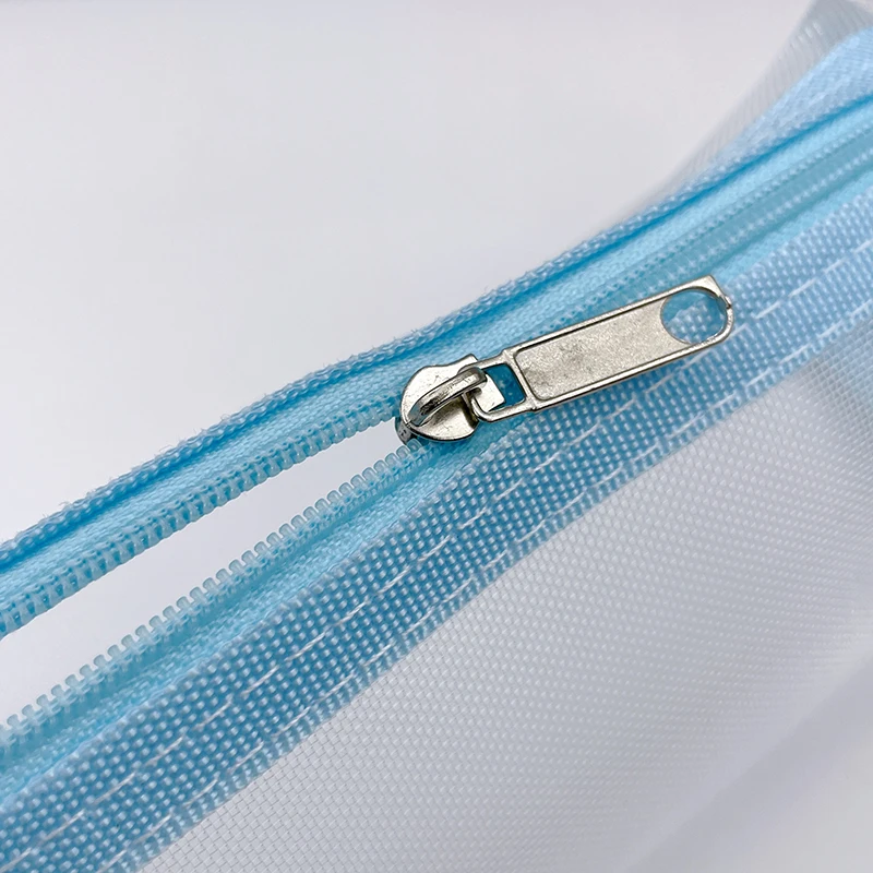 대용량 투명 메쉬 펜 파우치 심플 다용도 학생 문구 가방 사무용품용 특수 필통