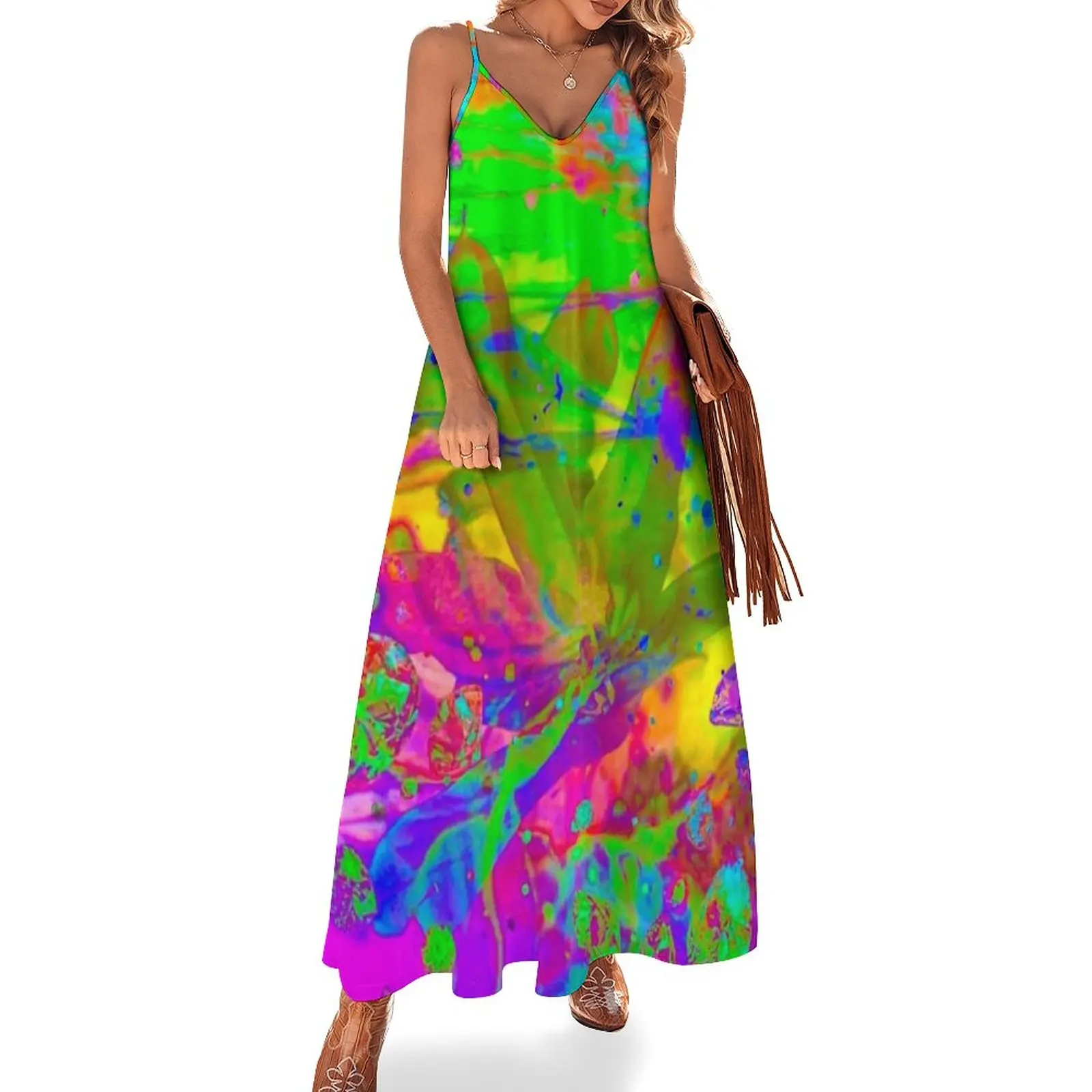 

New Neon Florals 103 Sleeveless Dress birthday dress women's dresses luxury