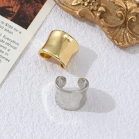 Boucles d'oreilles tendance rétro pour femme, sans perçage, en forme de C large, style manchette, cadeau pour fille, bijoux simples pour le quotidien 6