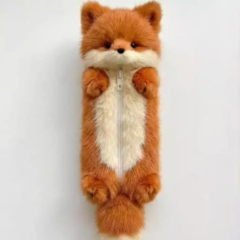 Astuccio in Peluche a Forma di Cartone Animato, Borsa Portaoggetti per Cancelleria Studenti - immagine 4