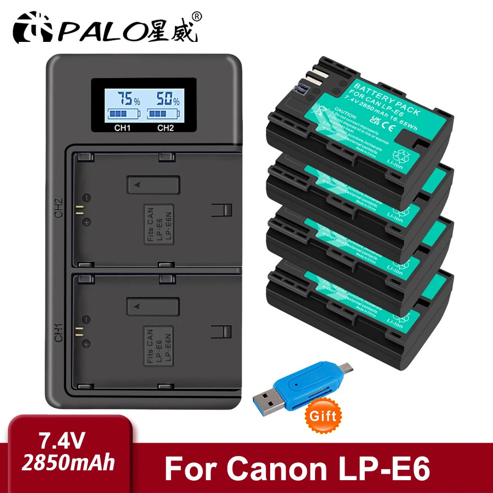ChiliPower Canon LP-E6 / LP-E6N / LP-E6NH / LP-E6P dubbellader voor 2 accu's (tegelijk) | Saake