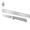 Kizer Survival Knife Begleiter Mini Ki3458RA2 Titanium Handle with M390 Steel Blade Hunting Knife Outdoor Tools 1