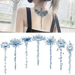 Juice Temporary Fake Tattoo Sticker 15 Days Semi-Permanent Herbal Plant Tattoo Sticker Art Waterproof Temporary Tattoo for Women