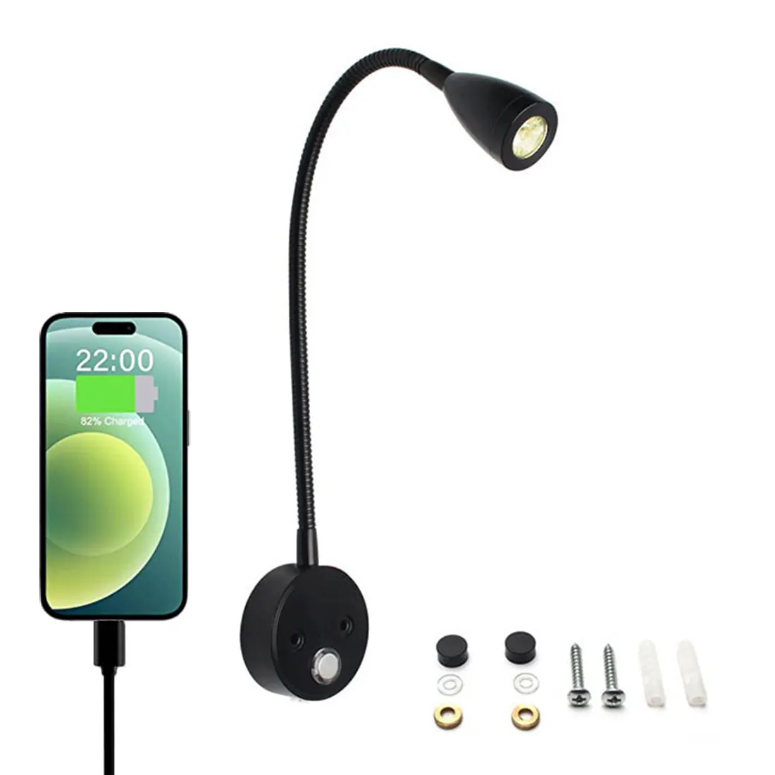 LED Light 12 volt Gooseneck Map Light Chart Light for Home Car Truck Boat RV and Aircraft