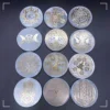 60mm Natural Selenite Stone Crystal Seven Chakras Reiki Healing Disc Chassis Crafts  Collection Home Decor Ornament Gift 6
