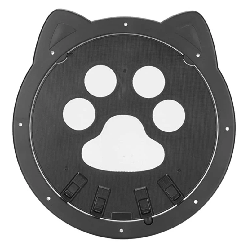 Pet Dog Screen Door Flap Lockable Cats Door for Existing Screen