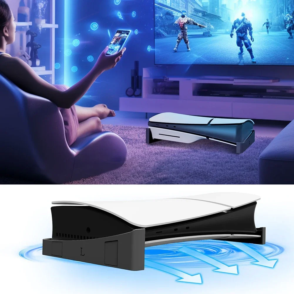 PS5 슬림 디지털 광학 에디션 게임 콘솔용 수평 스탠드, 미끄럼 방지 도크 마운트 거치대 스탠드, 새로운 콘솔