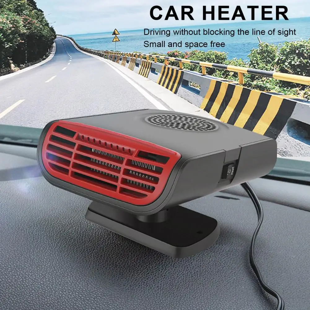 

360° Car Heater Windshield Defroster Defogger 12V /24V Car Heating Cooling Fan Air Purify with Rotary Holder Electric Dryer