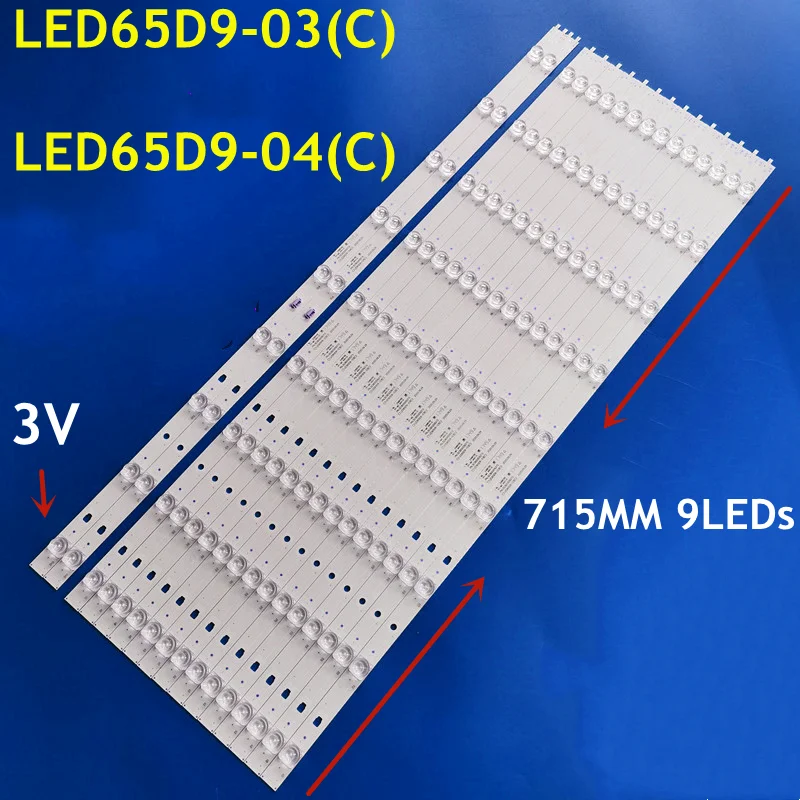 

16PCS LED Backlight for U65H3 65A5M LS65AL88K81 LS65AL88U51A 65CE3820D LS65AL88A71/2 65CE3211D G65Y-T LED65D9-03(C) LED65D9-04C