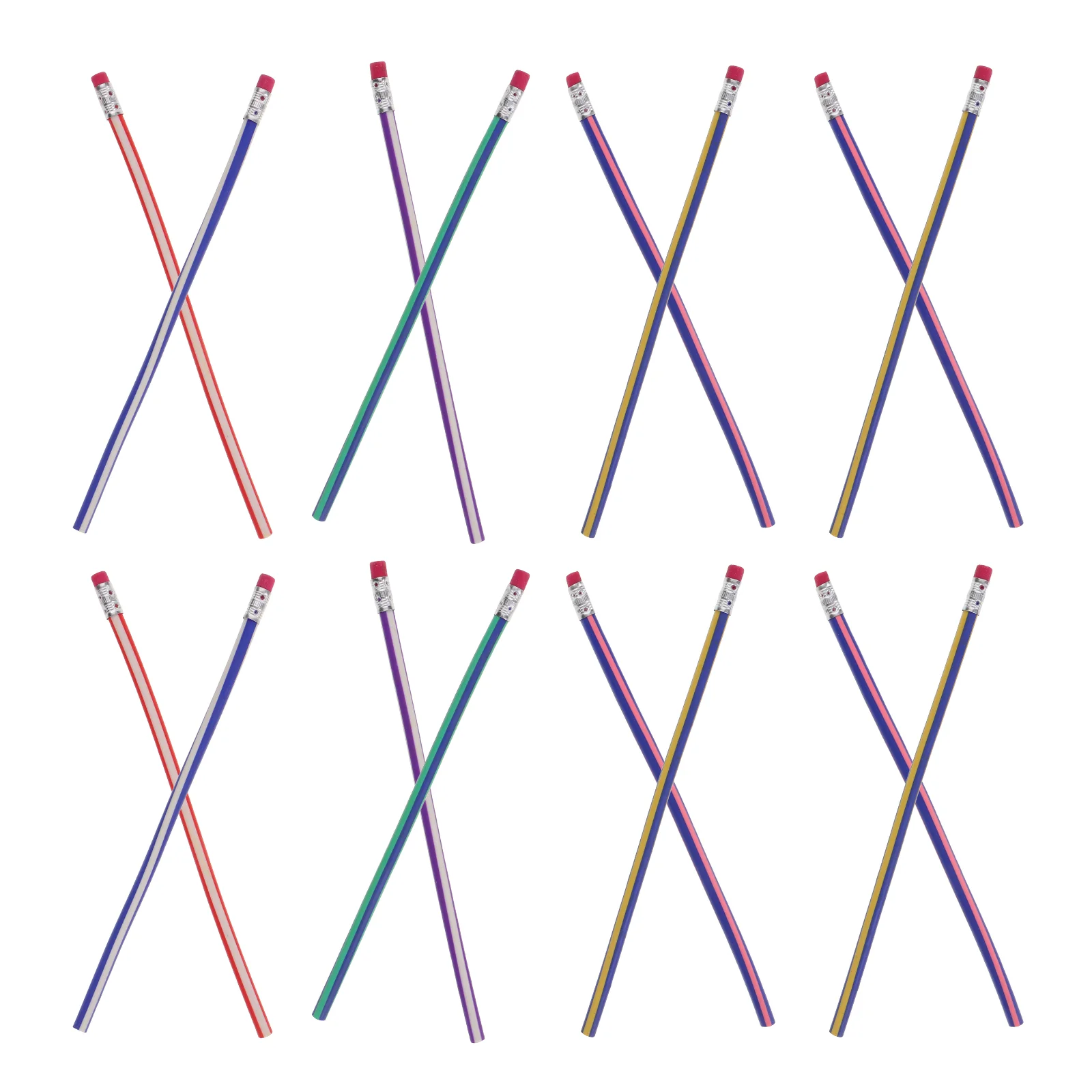 

20 Pcs Constantly Folding Pencil Portable Flexible Pencils Bendy Stationery Colorful Unbreakable Writing Pvc Bendable