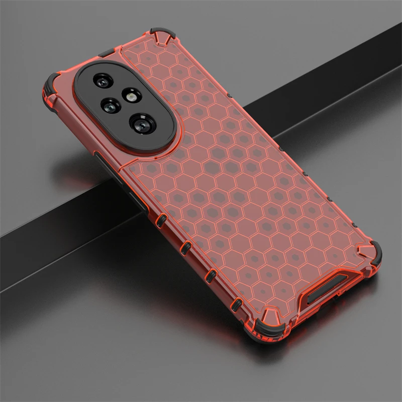 Shockproof Transparent Honeycomb Armor Back Case Cover