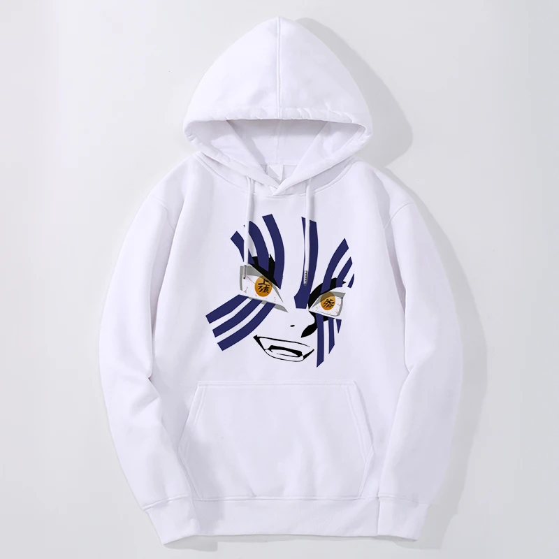 

Demon Slayer Anime Hoodies Sweatshirts Men Akaza Manga Kimetsu No Yaiba Hoody Fashion Casual Round Neck Sportswear Sudaderas