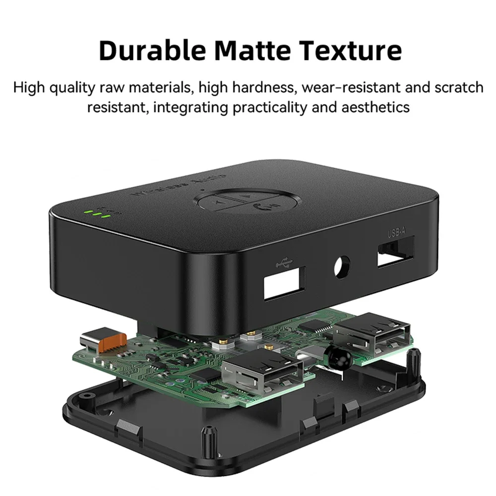 블루투스 호환 6.0 오디오 수신기 AUX 3.5mm RCA 광학 잭 지원 U 디스크 무선 오디오 어댑터 TV용 리모컨