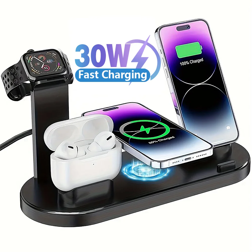 in 30W Wireless Charger Stand Pad For iPhone 15 14 13 12