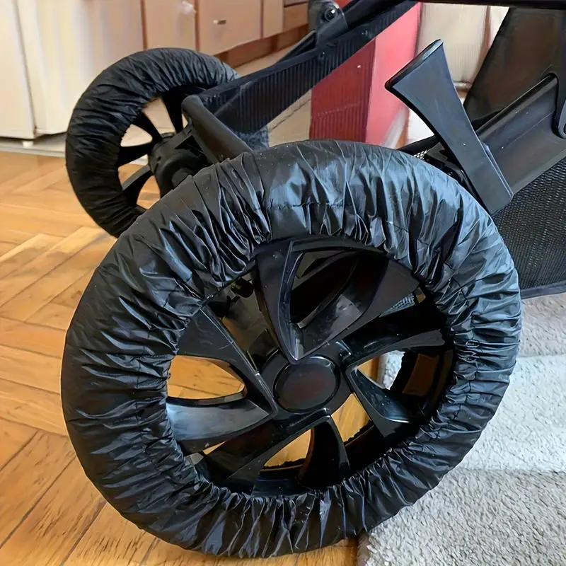 4Pcs Baby Stroller Wheel Cover Dustproof Wheelchair Tire Protector Infant Pushchair Pram Wheel Anti-Dirty Case Acce 1
