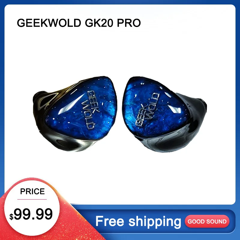 GEEKWOLD GK20 PRO 3BA+2PZT+Planar+DD IEMs In-ear Wired HIFI