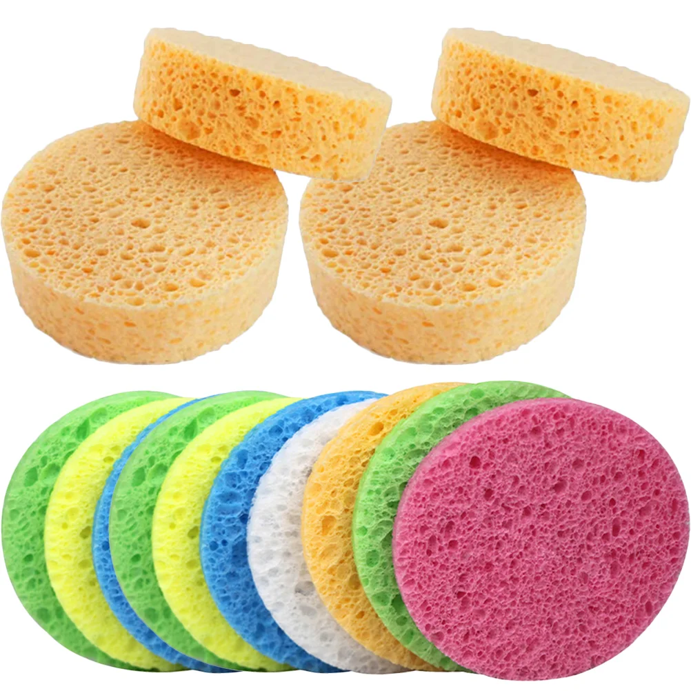 25 Pcs Compression Face Puff Facial Sponges Makeup Blender Removal for Estheticians Cellulose Scrubber Cleansing 2
