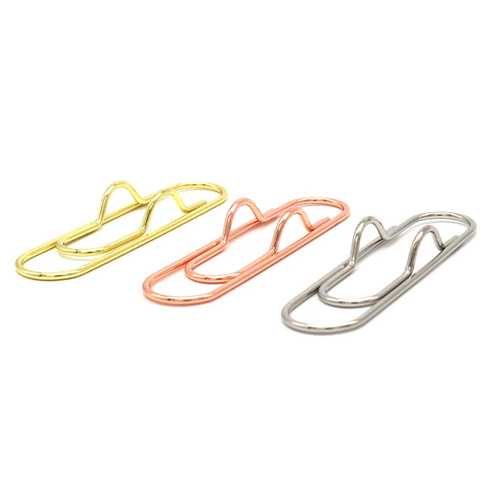 Multi-functional metal paper clips 3pcs/set pen holder binder clips school office