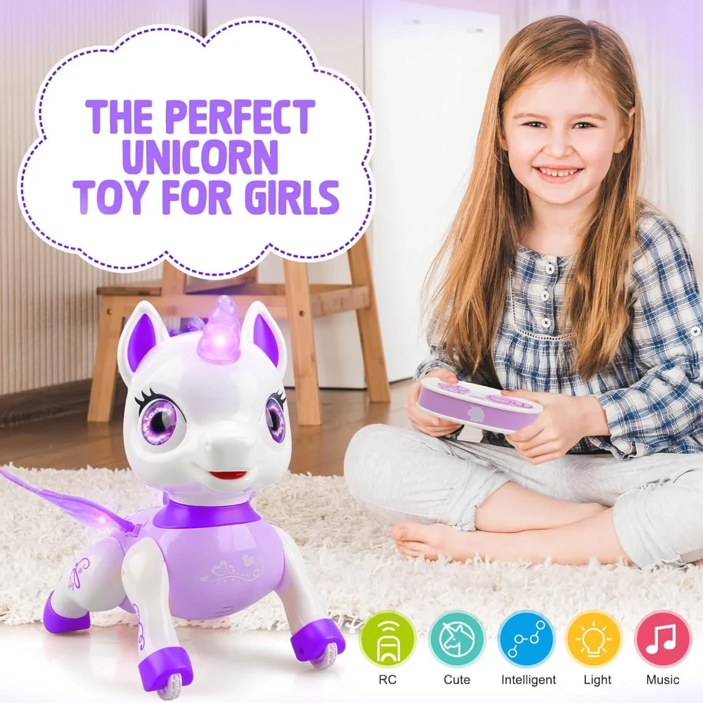 Unicorn Toys for Girls Remote Control Robot Toys Dancing Pets Robot Toys for Kids Toddler Perfect Birthday Christmas Gifts remote control pet toys