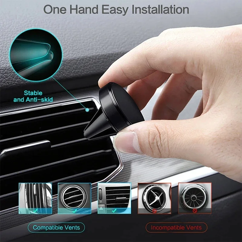 Magnetic phone holder car stand magnet cellphone bracket for iPhone 15 14 13 12 Huawei Xiaomi