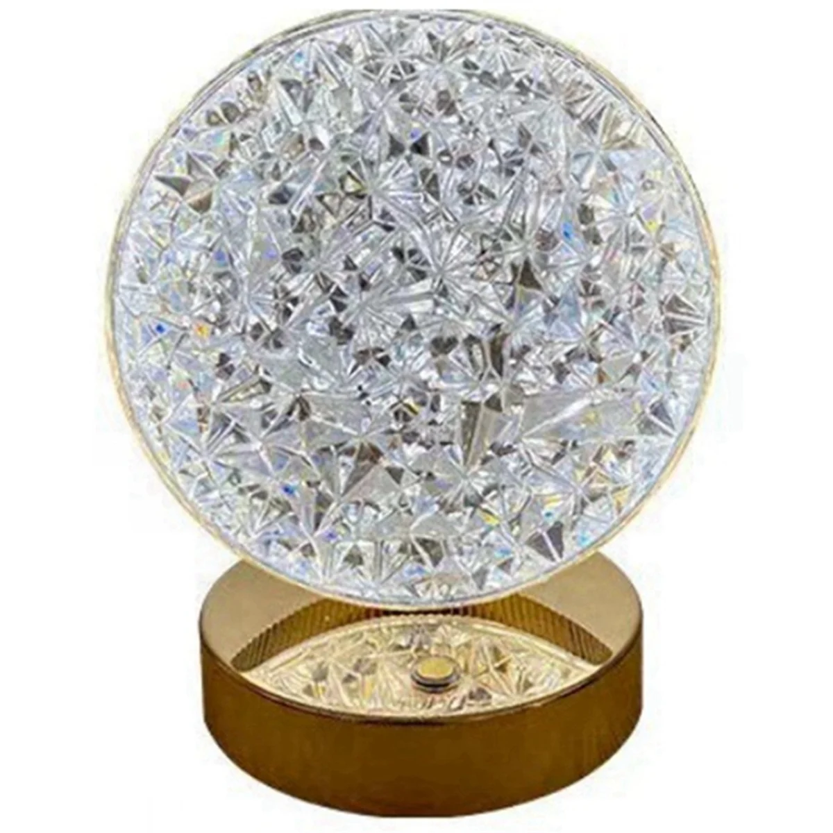 

LED , Circular Three Color Desk Light, Touch Dimming, Bedside Light, Romantic Diamond USB