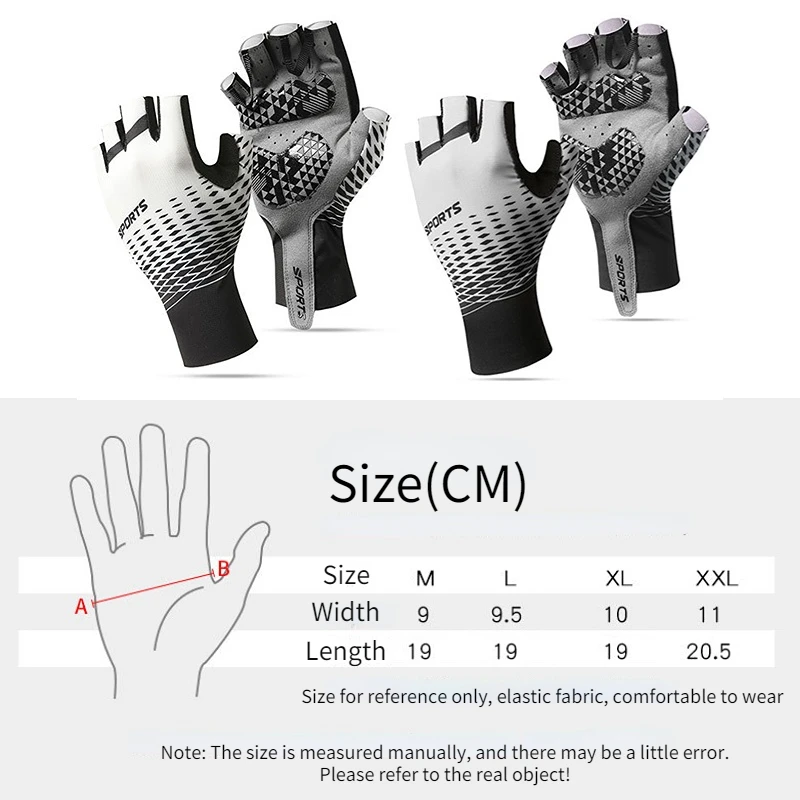 Cycling Gloves Men's Summer Sports Sunscreen Breathable Sweat-absorbent Half Finger Outdoor Fishing Bicycle Gloves Men and Women cycling gloves sport gloves sports half finger gloves