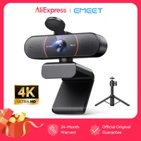 Webcam 4K avec trépied EMEET, caméra USB pour ordinateur, autofocus, streaming, avec microphones pour Zoom/Teams/OBS/PC/Mac/ordinateur portable 1