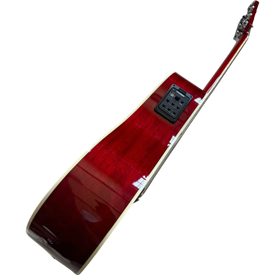 41 " native acoustic guitar folk acoustic guitar with 6 strings rosewood fingerboard with pickup Made in China