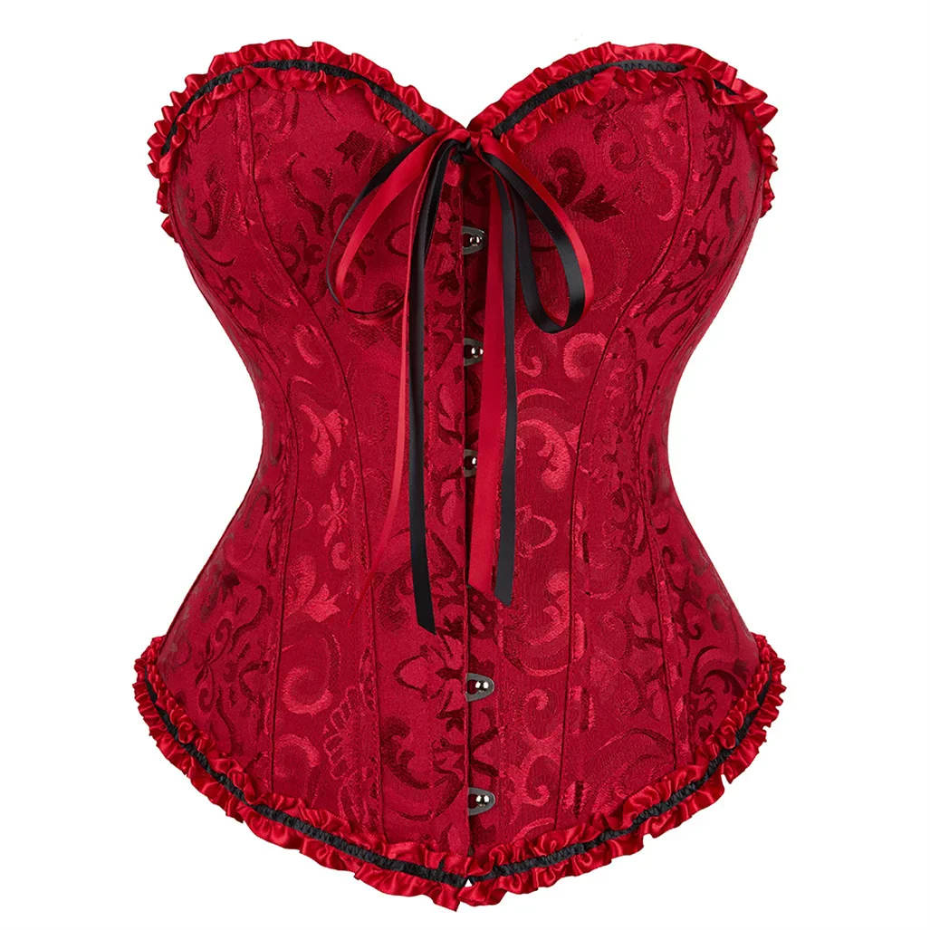Women's Vintage Gothic Victorian Lace-Up Corset Top - Slimming Waist Shapewear
