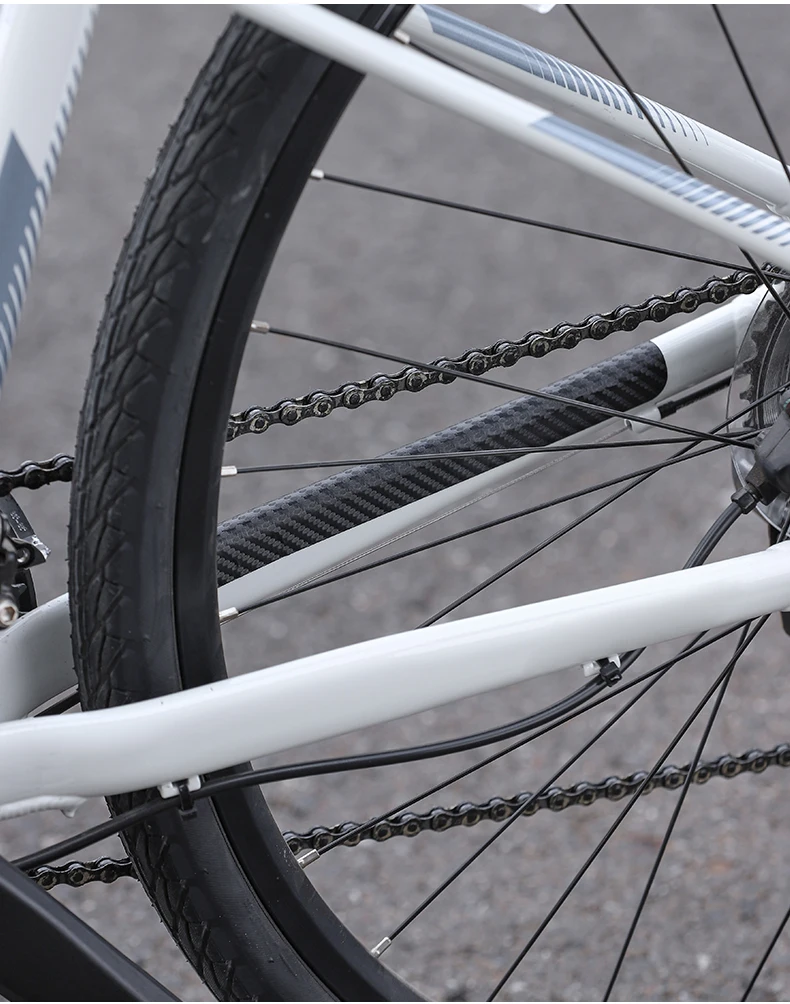 WEST BIKING Fahrradkette Schutzaufkleber Mountainbike Kohlefaser Kettenaufkleber Klapprahmen Anti-Kratz-Schutzfolie – Detail 10