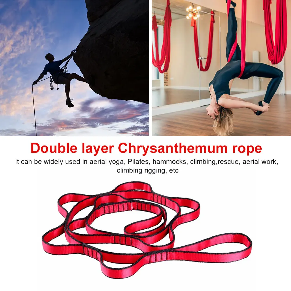 Description Picture 5 of itemYoga Stretch Belt Extender Strap Rope Outdoor Hanging Rope Climbing Rope for Aerial Yoga Elastic Yoga Hammock Shoulder Strap