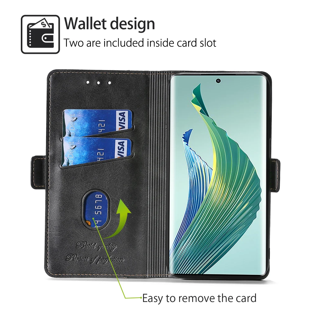 Retro Flip Contrasting Color PU Leather Phone Case