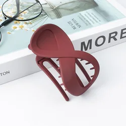 Elegant Large Hair Clamp - Seamless Duckbill Claw Clip (4 Matte red)