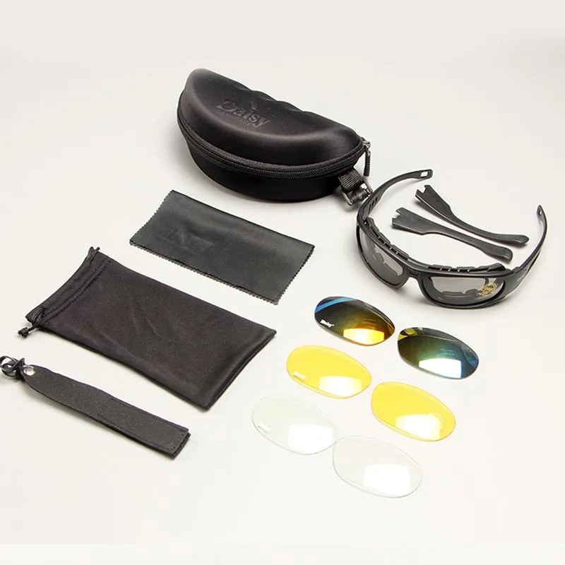 Military C6 Tactical Glasses Air Gun Shooting Protective Glasses Outdoor Cycling Sports Sunglasses Windproof Polarized safety goggles polarized sports glasses polarized glasses tactical goggles uv protection glasses shooting glasses polarized goggles
