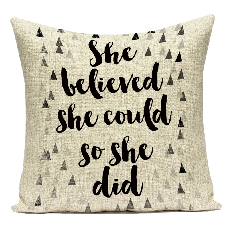 Black and White Cartoon Animals Decorative Pillow Cover