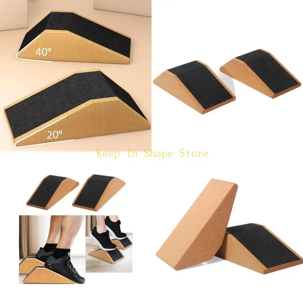 U1JC 1 쌍 스쿼트 웨지 블록 경사 보드 바닥 23cm 여성과 남성을위한 내구..