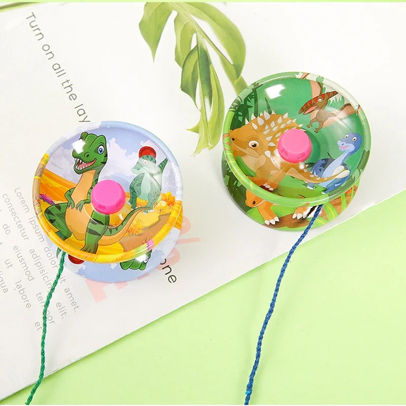 1Pcs Funny Kids Toy alloy Cartoon Dinosaur Yo-Yo Toy Kids Birthday Christmas Party Favors Carnival Reward adult Gifts ﻿