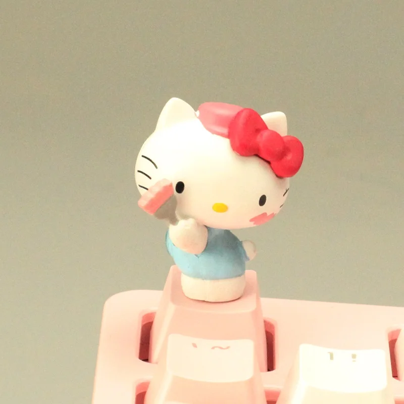 DIY Whitewasher Kitty 맞춤형 키캡 멜로디 귀여운 큰 귀 개 R4 기계식 키보드 키캡