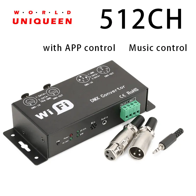 

NEW WF311 APP control DMX512 stage light controller, full 512 CH, wifi connection, with music control, scenes record