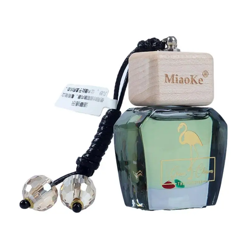 Bottiglie Di Profumo Per Auto Vuote Diffusori Per Auto In Legno Di Vetro 15Ml Ciondolo Per Bottiglia Di Profumo Vuoto Riutilizzabile Per Oli Di Essenz
