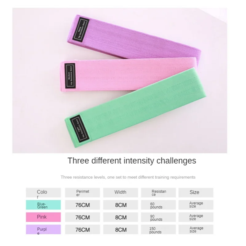 Fitness Resistance Band Buttocks Expansion Fitness Cloth Rubber Band Elastic Expander Suitable For Home Exercise Sport Equipment