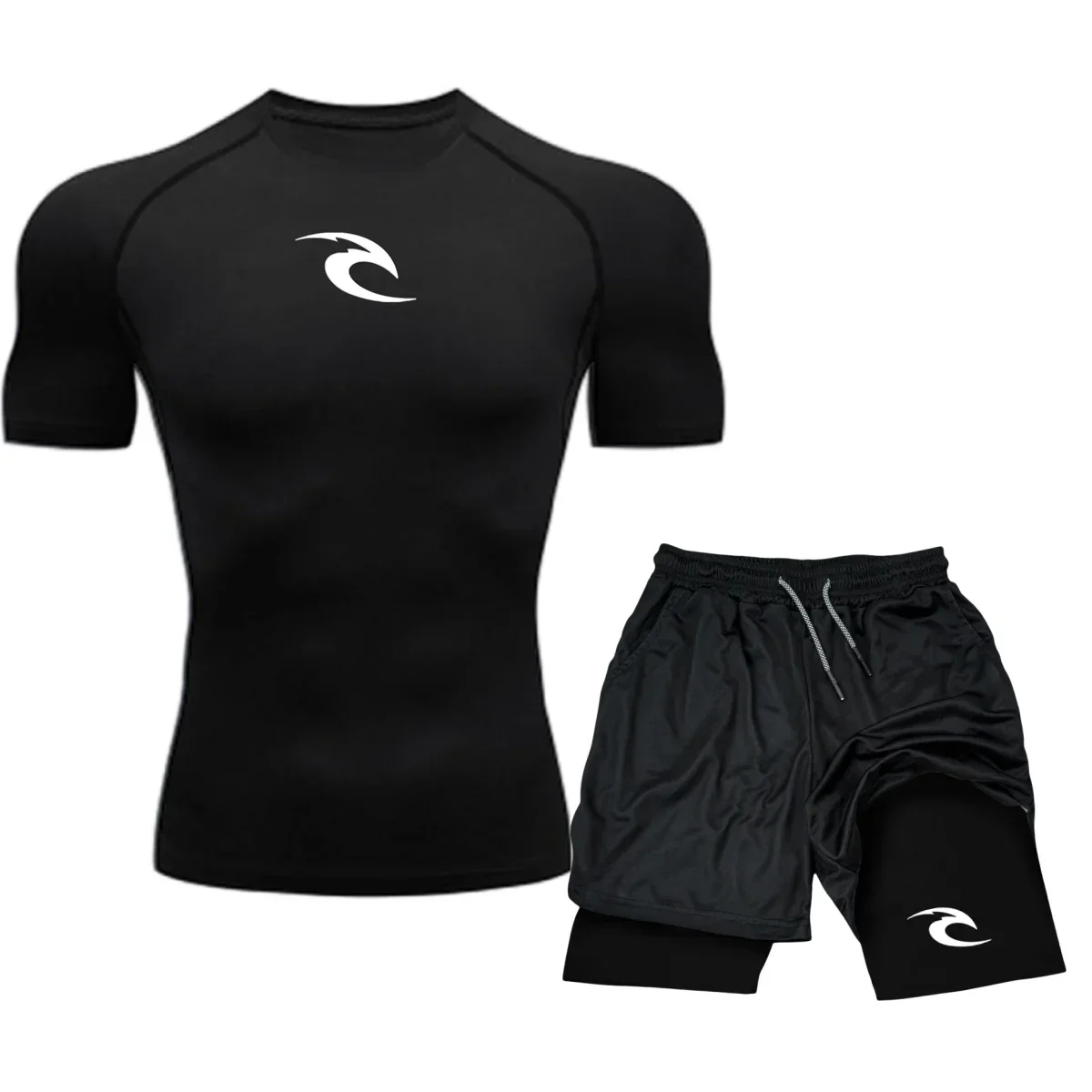 Men Superhero Sport Suits Rashguard Jerseys Tights Pants Running T Shirt Boxing Sets Gym Training Muay Thai Shorts MMA Fightwear