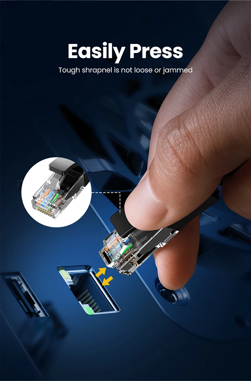 Ethernet Kabel Cat6 Gigabit High Speed 1000Mbps Internet Kabel RJ45 Geschirmt Netzwerk LAN Kabel für PC PS5 PS4 PS3 xbox – Detail 5