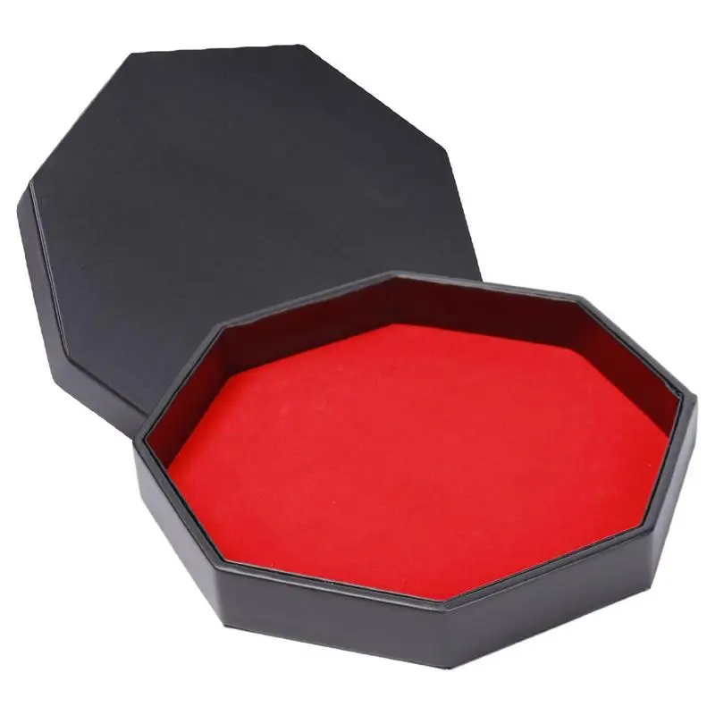 

Foldable Dice Tray Octagon PU Leather Dice Tray Folding PU Leather Dice Trays For Dice Games Like RPG DND And Other Table Games