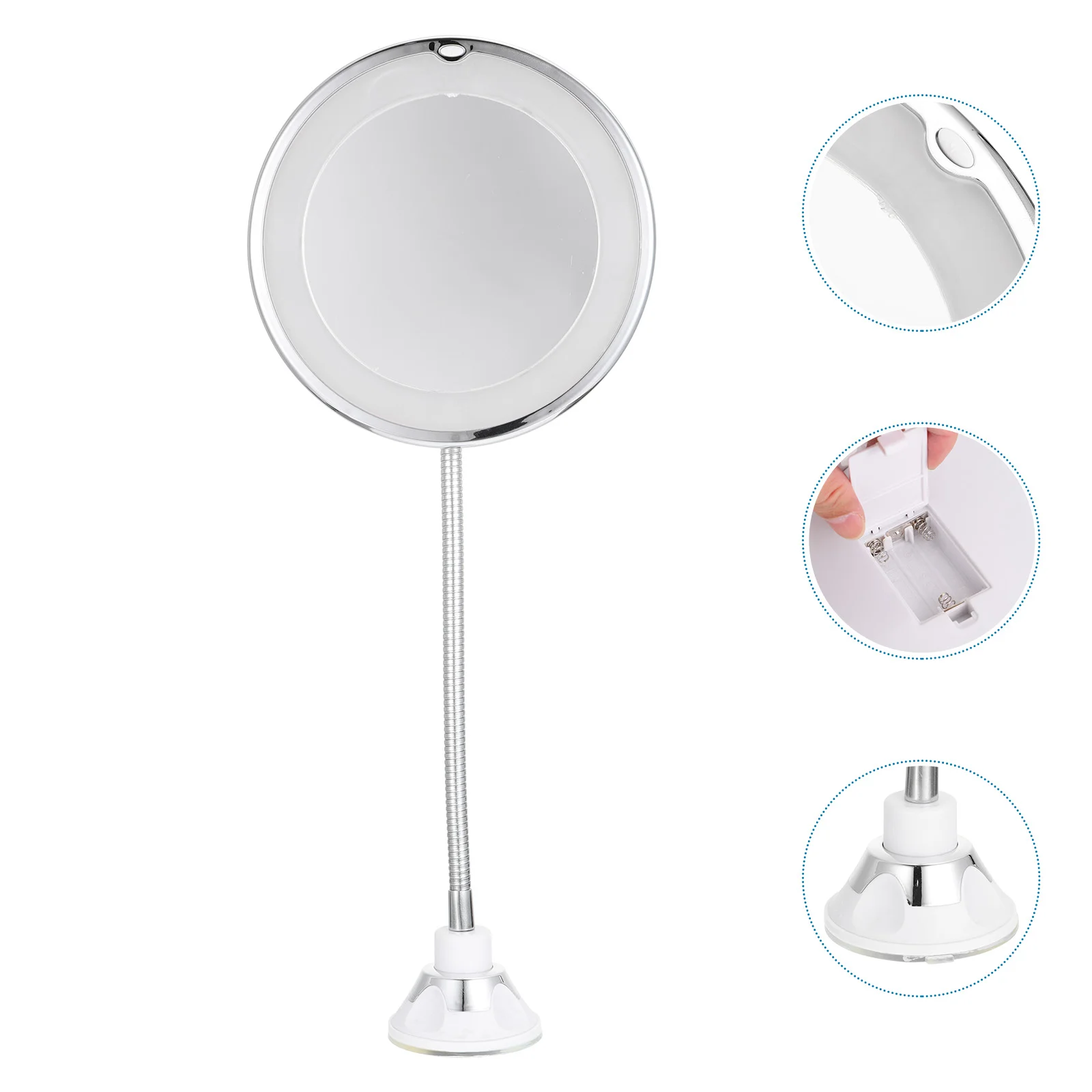 7Inch 10X Magnifying Makeup Mirror with Suction Cup Led Makeup Mirror Rotating Professional Desktop Mirror professional aesthetic chair barber wheels rotating lashists swivel chair makeup stylist behandelstoel furniture beauty lj50bc