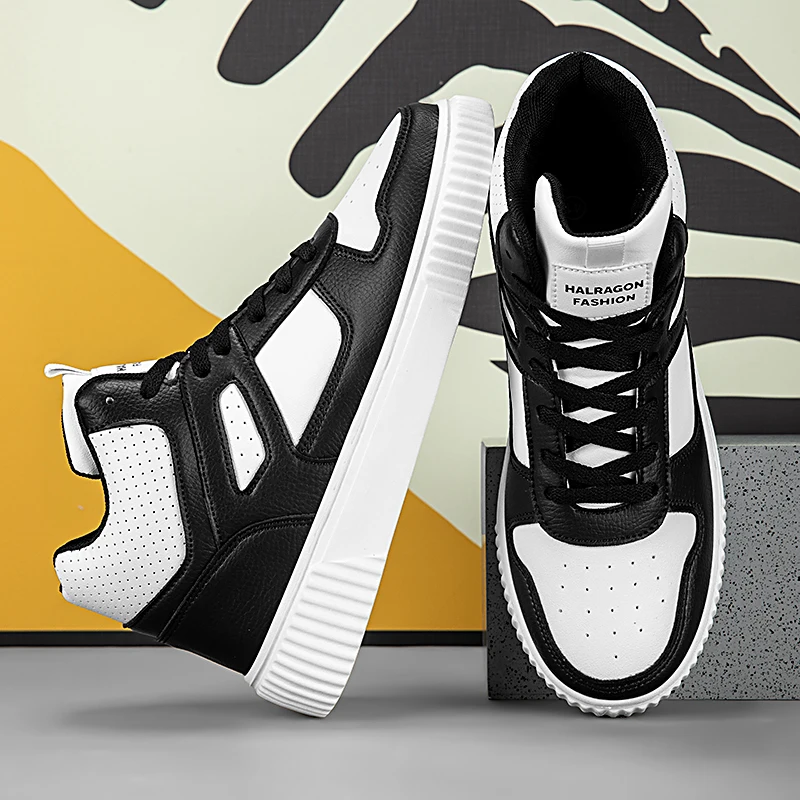 Mens Shoes Vulcanize Shoes Sneakers Man Vulcanized Sneakers Male Comfortable High Top Shoe Light Men Autumn Spring Fashion Boots