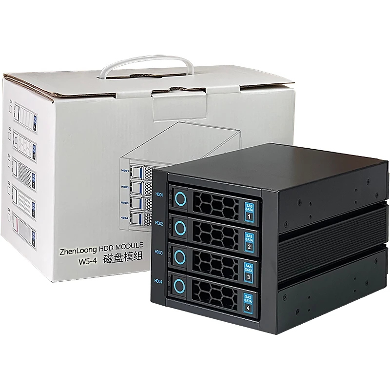 Hot Swap Hard Disk Cage Mobile 3.5 Sata Ssd Hdd Rack Gabinete de Dados Armazenamento para 5.25 Posição da Unidade Óptica Bay - Imagem 5