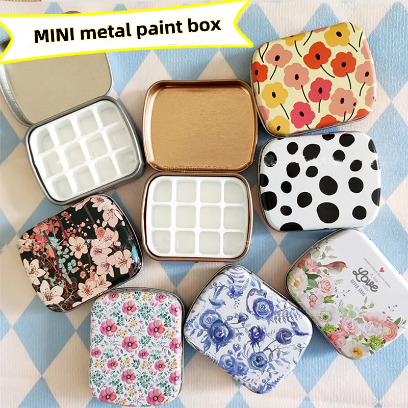 Travel Watercolor Set - 24 Shades Portable Paint Kit, Foldable Artist Palette Box, Reusable Tray, Compact Pan, Lightweight Kit | Ideal for Painting Classes, Creative Artwork, Students, Hobbyis